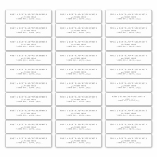 Vooraf geadresseerde bruiloft retourlabel minimali sticker (Voorkant)