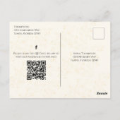Vooraf geadresseerde Champagne QR-code voor nieuwe Briefkaart (Achterkant)