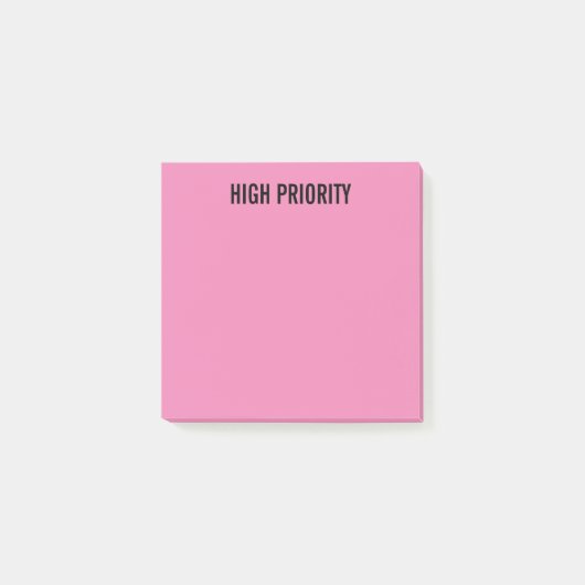 Vooraf gelabeld High Priority Pink Post-it® Notes (Voorkant)