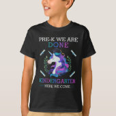 Vooraf gereed Afstuderen Magical Unicorn Kindergar T-shirt (Voorkant)