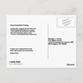 Vooraf gericht aan het Trump Nuclear Weapons Brief Briefkaart (Achterkant)