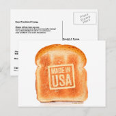 Vooraf gericht aan Trump US Manufacturing Briefkaa Briefkaart (Voorkant / Achterkant)