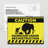 Vooraf gericht Briefkaart op Donald Trump Healthca (Voorkant / Achterkant)