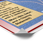 Vooraf schrijven-1 Alinea-3 zinnen - Poster 12"x12 (Hoek)