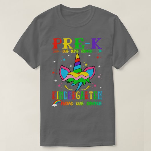 Vooraf zijn we klaar met de kleuterschool. t-shirt (Design voorkant)
