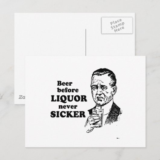 VOORAFGAAND AAN DE LIQUOR BRIEFKAART (Voorkant / Achterkant)