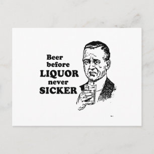 VOORAFGAAND AAN DE LIQUOR BRIEFKAART