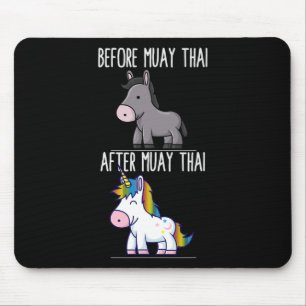 Voorafgaand aan Muay Thai Unicorn Fighter Boxing Muismat
