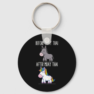 Voorafgaand aan Muay Thai Unicorn Fighter Boxing Sleutelhanger