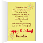 VOORAFGAANDE BLAUW / GEEL GEPERSONALISEERD (Binnen (Rechts))