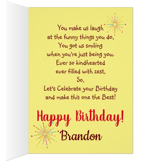 VOORAFGAANDE BLAUW / GEEL GEPERSONALISEERD (Binnen (Rechts))