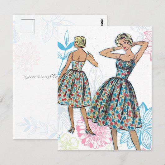 Voorafgaande Mode Briefkaart (Voorkant / Achterkant)