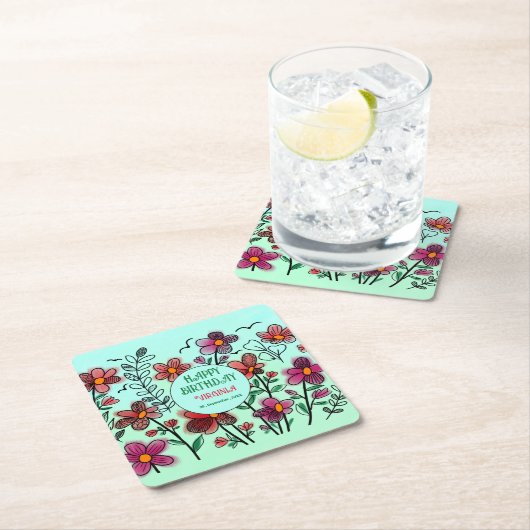 VOORAFGAANDE UNIEKE RODE DOODLE STROMEN KARTONNEN ONDERZETTERS (Insitu)