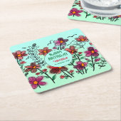 VOORAFGAANDE UNIEKE RODE DOODLE STROMEN KARTONNEN ONDERZETTERS (Schuin)