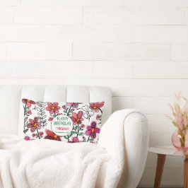 VOORAFGAANDE UNIEKE RODE DOODLE STROMEN KUSSEN