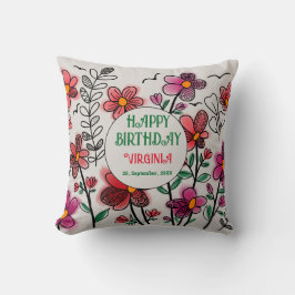 VOORAFGAANDE UNIEKE RODE DOODLE STROMEN KUSSEN