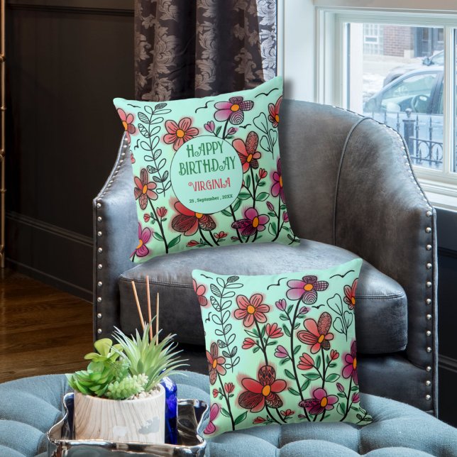 VOORAFGAANDE UNIEKE RODE DOODLE STROMEN KUSSEN (Creator heeft geüpload)