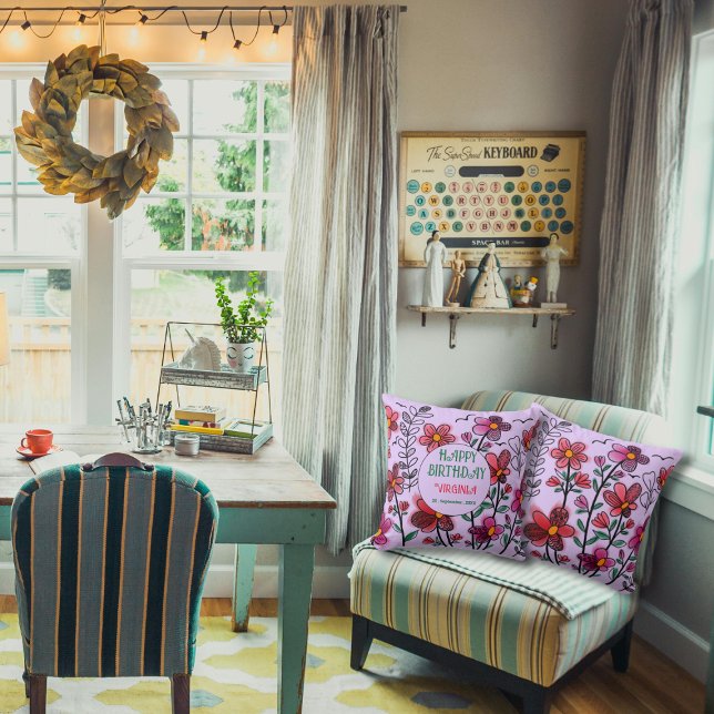 VOORAFGAANDE UNIEKE RODE DOODLE STROMEN KUSSEN (Creator heeft geüpload)