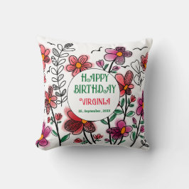 VOORAFGAANDE UNIEKE RODE DOODLE STROMEN KUSSEN