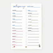 Voorbedrukte feedervogels Post-it Notes (Voorkant)