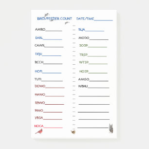 Voorbedrukte feedervogels Post-it Notes