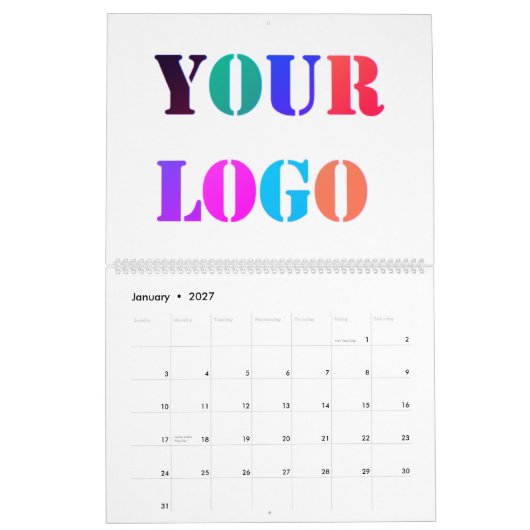 Voorbeeld aangepaste bedrijfskalender voor bedrijf kalender (Jan 2027)