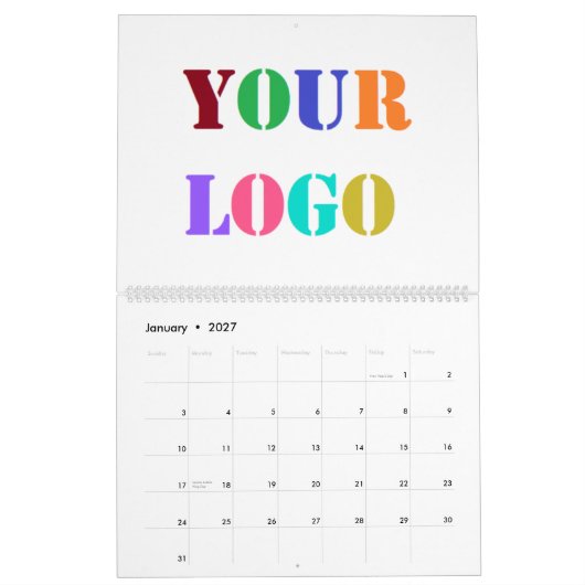 Voorbeeld aangepaste bedrijfskalender voor bedrijf kalender (Jan 2027)