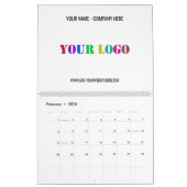 Voorbeeld aangepaste Business Logo-promotiekalende Kalender (Feb 2026)