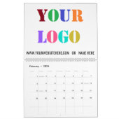 Voorbeeld aangepaste Logo- en tekstbedrijfskalende Kalender (Feb 2026)