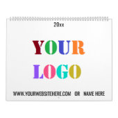 Voorbeeld aangepaste Logo- en tekstbedrijfskalende Kalender (Hoes)