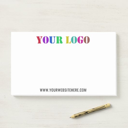 Voorbeeld aangepaste zakelijke Logo-Post-it® notes (Op bureau)