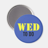 VOORBEELD: ALLEEN KLEUR / blauw + jouw tekst Magneet (Voorkant / Achterkant)