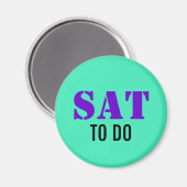 VOORBEELD: ALLEEN KLEUR / munt + jouw tekst Magneet (Voorkant / Achterkant)