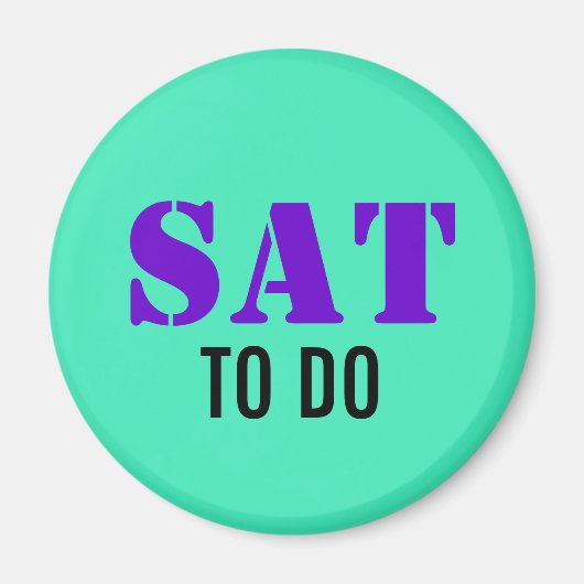 VOORBEELD: ALLEEN KLEUR / munt + jouw tekst Magneet (Voorkant)