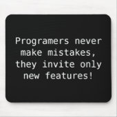 VOORBEELD: ALLEEN KLEUR / zwart + uw grappige teks Muismat (Voorkant)