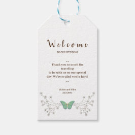 Voorbeeld Bloem- en Vlinder Welkom Cadeaulabel