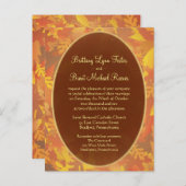 Voorbeeld bruiloft uitnodiging - Herfst Mist Ronde (Voorkant / Achterkant)