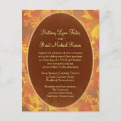 Voorbeeld bruiloft uitnodiging - Herfst Mist Ronde (Voorkant)