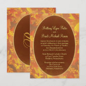 Voorbeeld bruiloft uitnodiging - Herfst Mist Ronde Briefkaart (Voorkant / Achterkant)