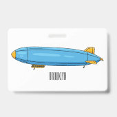 Voorbeeld cartoon van het luchtschip badge (Achterkant)