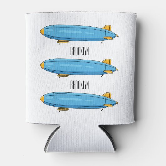 Voorbeeld cartoon van het luchtschip blikjeskoeler (Voorkant)