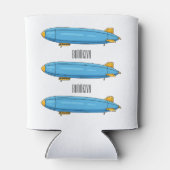 Voorbeeld cartoon van het luchtschip blikjeskoeler (Achterkant)