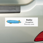 Voorbeeld cartoon van het luchtschip bumpersticker (Op auto)