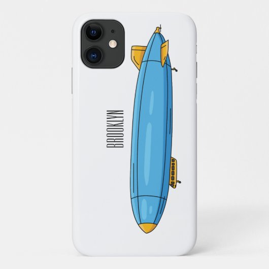 Voorbeeld cartoon van het luchtschip Case-Mate iPhone case (Achterkant)