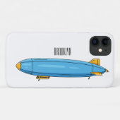 Voorbeeld cartoon van het luchtschip Case-Mate iPhone case (Achterkant (horizontaal))