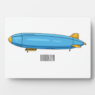 Voorbeeld cartoon van het luchtschip fotoplaat