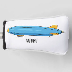 Voorbeeld cartoon van het luchtschip golfheadcover