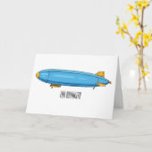 Voorbeeld cartoon van het luchtschip kaart (Gele Bloem)