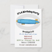 Voorbeeld cartoon van het luchtschip kaart (Voorkant)