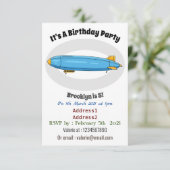 Voorbeeld cartoon van het luchtschip kaart (Staand voorkant)